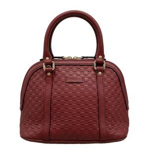 GUCCI Micro Guccissima 449654 Red Leather Handbag